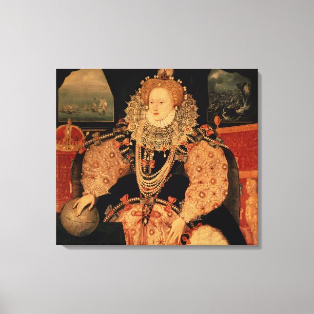 Toile Elizabeth I, portrait d'Armada, c.1588 (Recto)