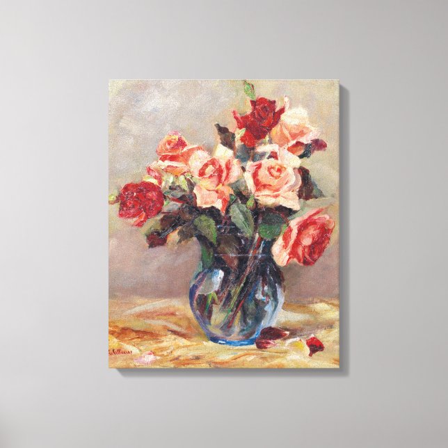 Toile Elizabeth J. Grafin von Attems Stilllife avec Ros (Recto)
