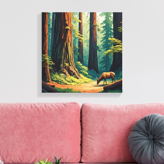 Toile Elk at Redwood National Park (Insitu(Salon))