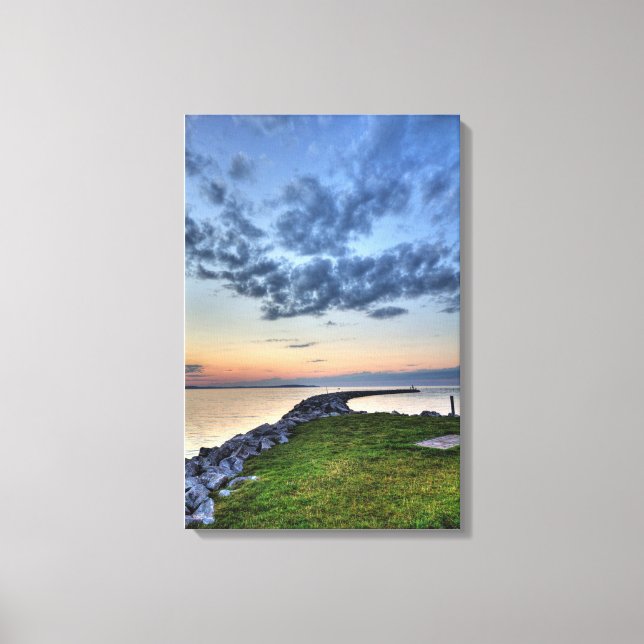 Toile Elk Lake Sunset, Michigan (Recto)