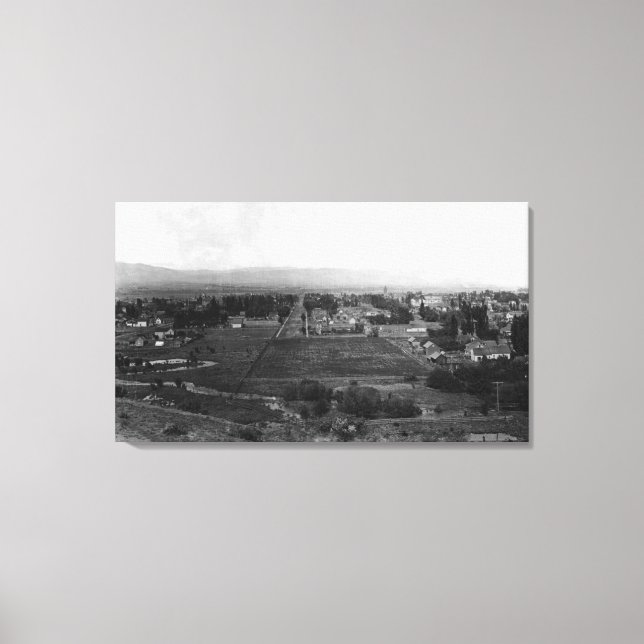 Toile Ellensburg, WA Oiseaux Vue de la ville Photographi (Recto)