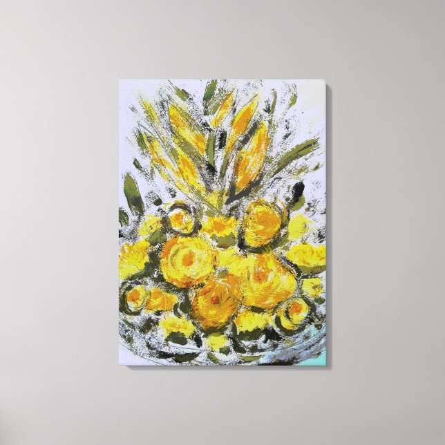 Toile Emballée Premium (Gloss) Rosas Jaunes (Recto)