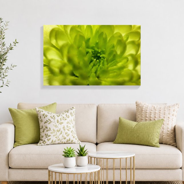 Toile emballée verte Chartreuse Maman (Chartreuse Green Mum Wrapped Canvas Print)