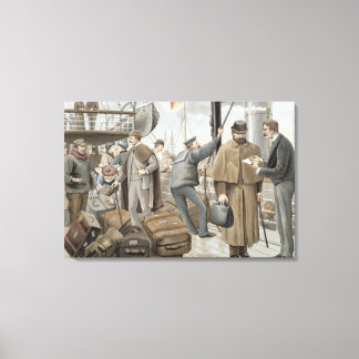 Toile Embarquement à Tilbury, de 'P & O Pencillings