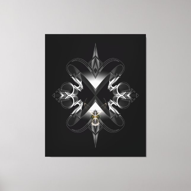 Toile Emblème Akcenought sur noir par Xzendor7 (Recto)