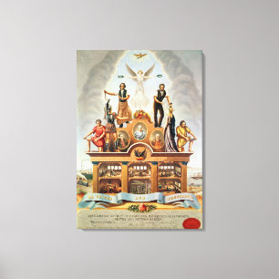 Toile Emblème commercial de la société fusionnée