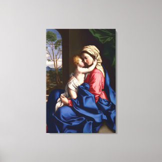 Toile Embracement de la vierge et de l'enfant par Sassof