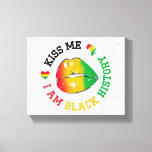 Toile Embrasse-moi Je Suis Noir Histoire Mois Africain A