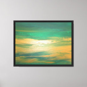Toile Emerald Green Art Abstrait contemporain