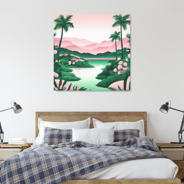 Toile Emerald Green Retreat Art AI (Insitu(Chambre))