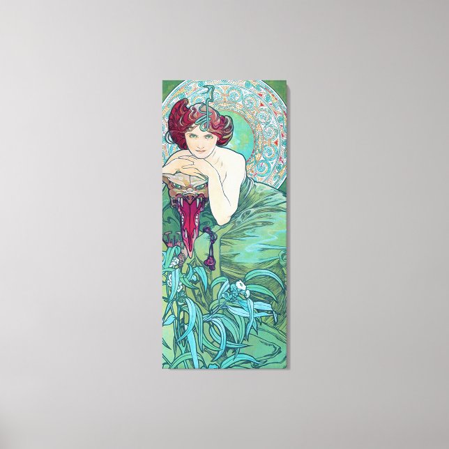 Toile Emeraude (Quatre Bijoux), Alphonse Mucha (Recto)