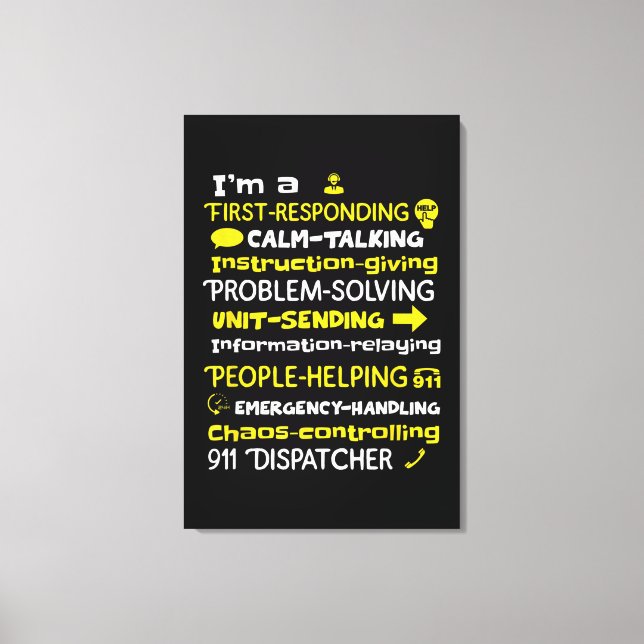 Toile Emergency Dispatcher - Thin Yellow Line Dispatcher (Recto)