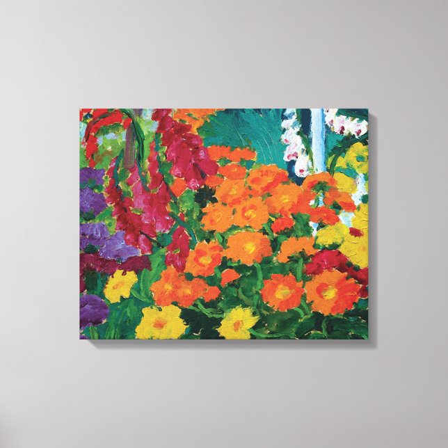 Toile Emil Nolde - Jardin de fleurs Affiche d'art fin (Recto)