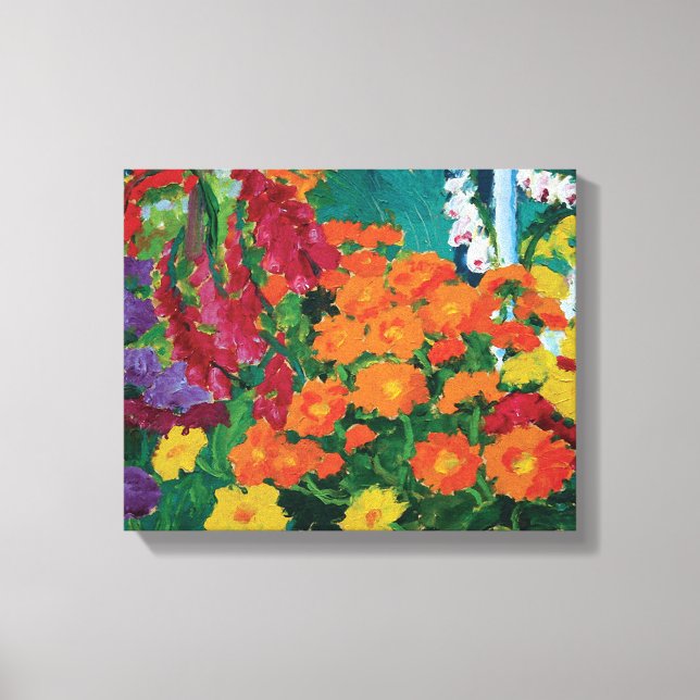 Toile Emil Nolde - Jardin de fleurs Affiche d'art fin (Recto)