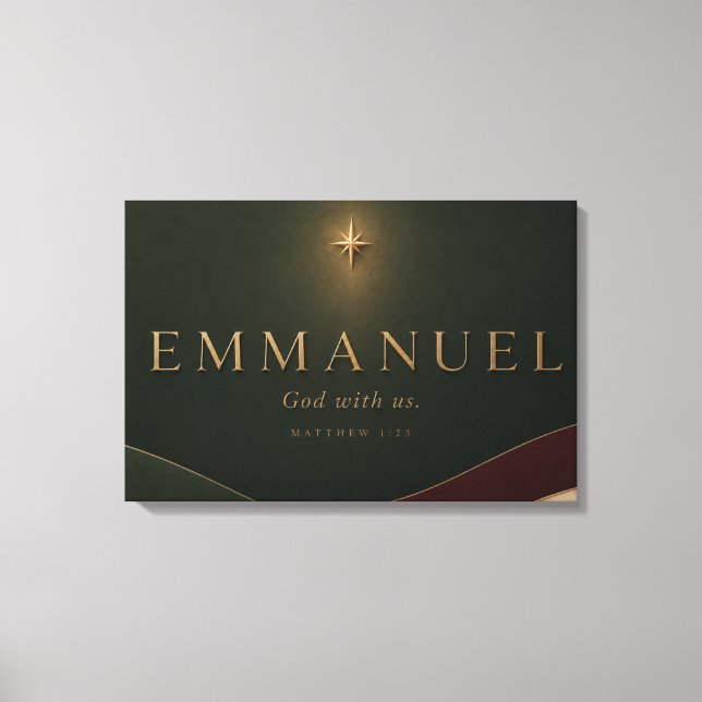 Toile EMMANUEL | Matthieu 1:23 Chrétien  (Recto)