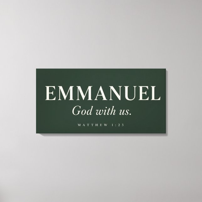 Toile EMMANUEL | Matthieu 1:23 | Noël  (Recto)
