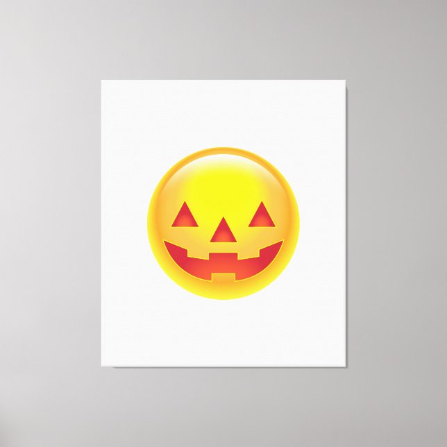 Toile Emoji, Citrouille brillant (Recto)