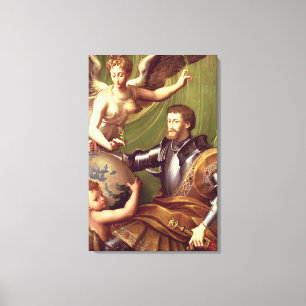 Toile Empereur Charles V (1500-58) recevant le monde, c