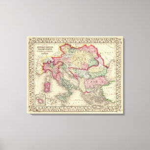 Toile Empire autrichien, Italie, Turquie en Europe,