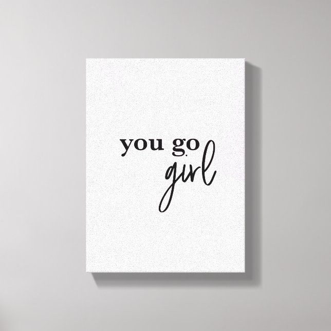 Toile "Empower Chic : 'You Go Girl' Boss Babe Canvas Pri (Recto)
