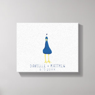 Toile Empreinte d'empreintes digitales Peacock Tail Mari