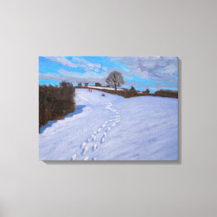 Toile Empreintes de pas dans la neige 2009