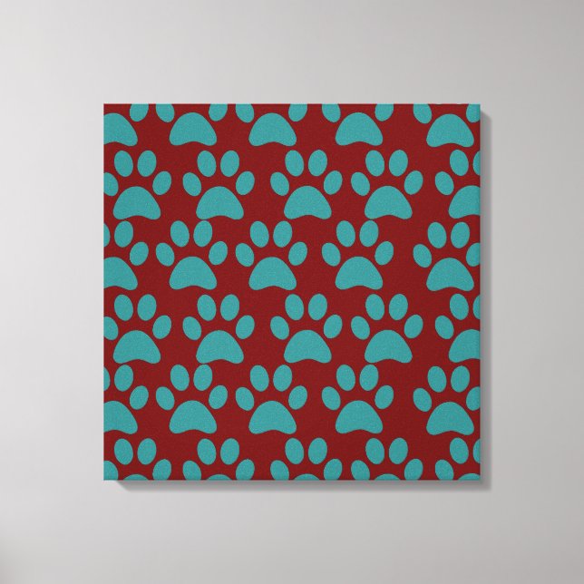 Toile Empreintes de pattes de Chien Chien Chien Mignonne (Recto)