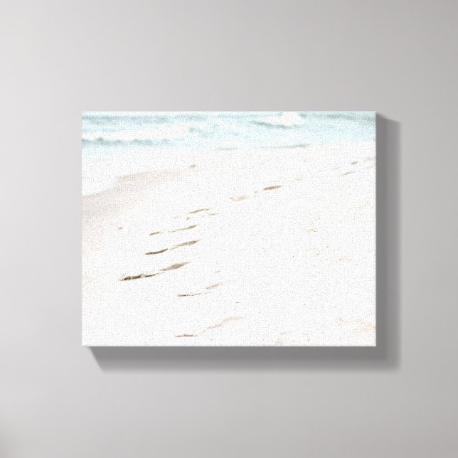 Toile Empreintes sur le sable de plage 8x10 (Recto)