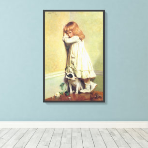 Toile En disgrâce par Charles Burton Barber, art vintage