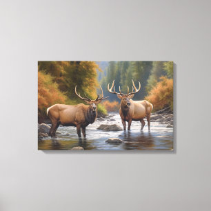 Toile en Elk de Yellowstone