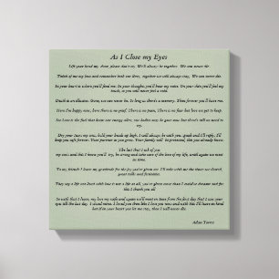 Toile En fermant mes yeux