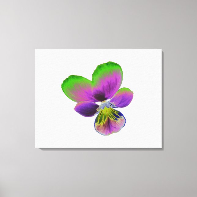 Toile en Pansy violet et vert (Recto)