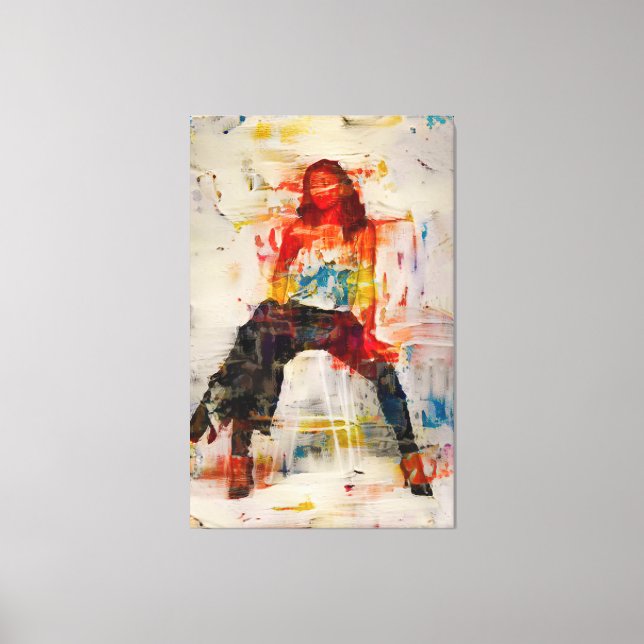 Toile en silhouette Abstraite pour femmes puissant (Recto)