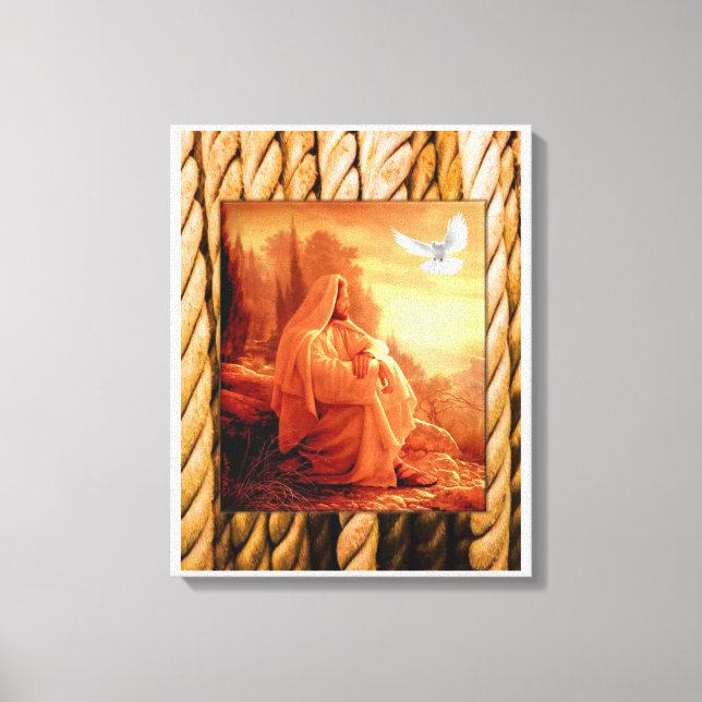 Toile en toile étirée de Jésus-Christ (Recto)