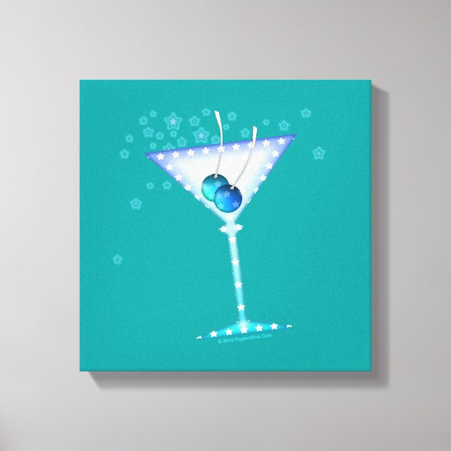 Toile encadrée BLUE MARTINI (Recto)