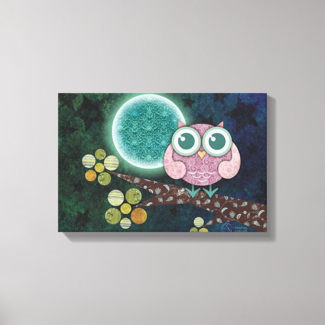 Toile encadrée d'art mural Midnight Owl (Recto)