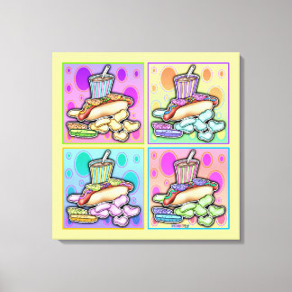 Toile encadrée Hot Dog Pop Art
