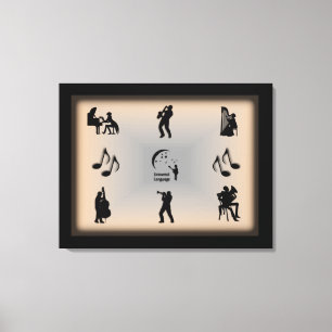 Toile encadrée Musique Langage Universel
