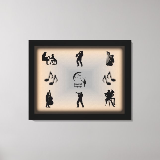 Toile encadrée Musique Langage Universel (Recto)