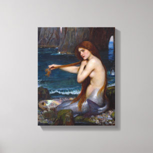 Toile encadrée représentant une sirène par John Wi