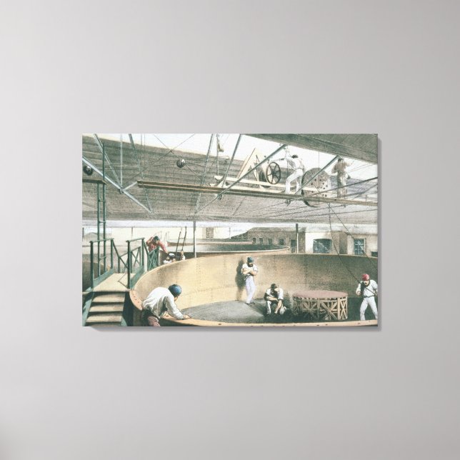 Toile Encaisser le câble télégraphique dans les réservoi (Recto)