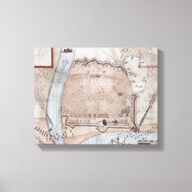 Toile Encampement fortifié, Porto Rico (Recto)