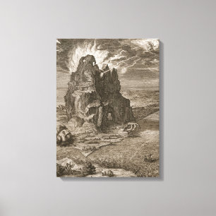 Toile Enceladus a enterré sous le mont Etna, 1731 (engr
