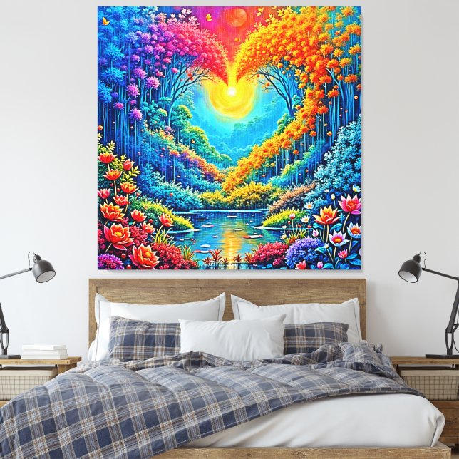 Toile Enchanted Forest Heart of Light Design (Insitu(Chambre))