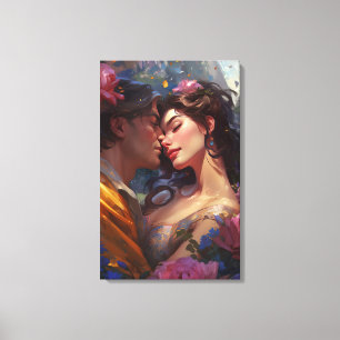 Toile Enchanter l'amour d'un prince et d'une princesse