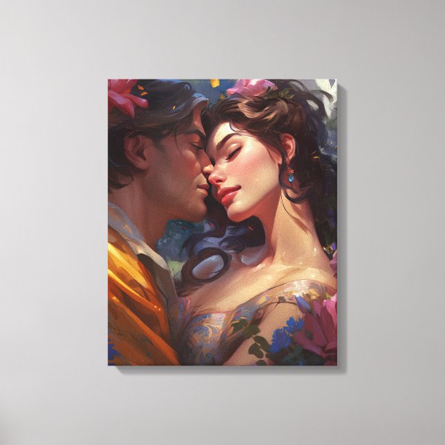 Toile Enchanter l'amour d'un prince et d'une princesse (Recto)
