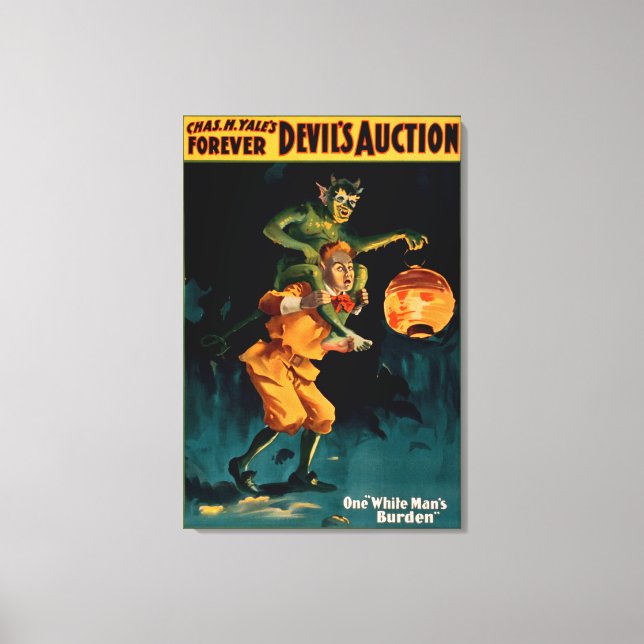 Toile Enchère du diable Théâtre du fardeau de l'homme bl (Recto)