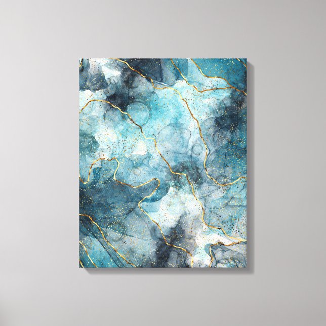 Toile Encre alcoolique bleue (Recto)