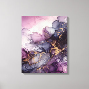 Toile encre d'alcool pourpre