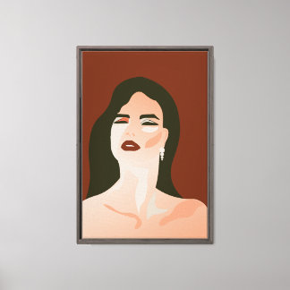 Toile Énergie de Confiance – Portrait de Femme Minimalis
